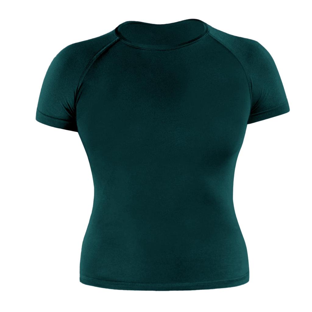 DFYNE Full Matte Nylon Seamless Moisture-Wicking Fitness T-Shirt