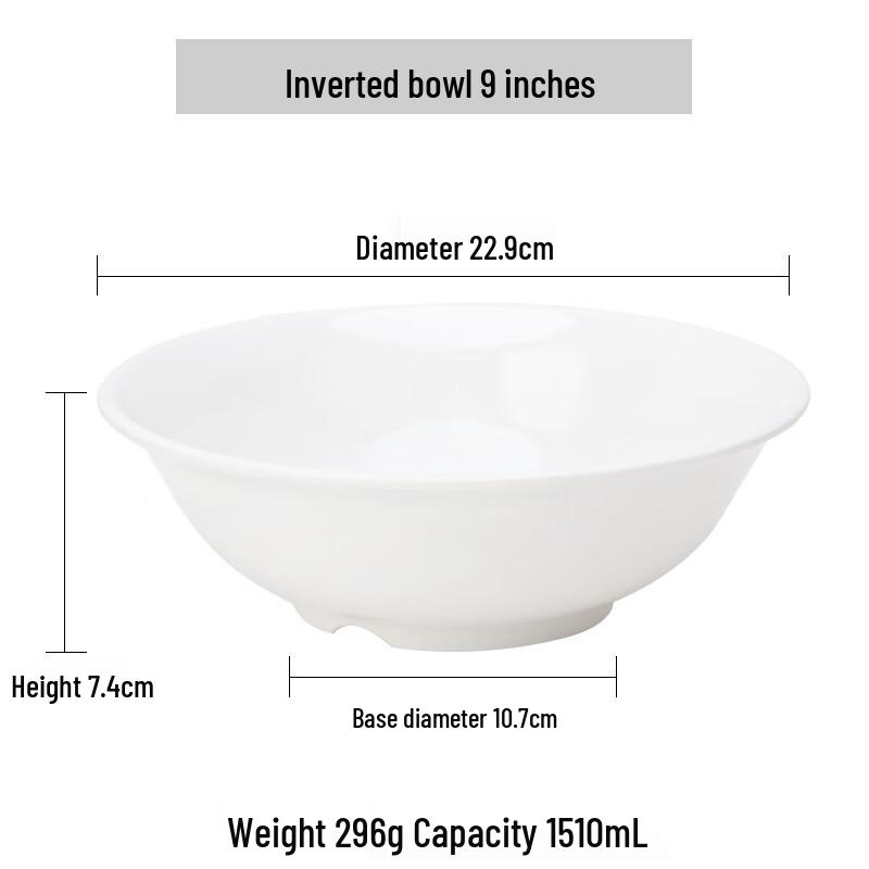 Melamine Imitation Porcelain Soup Noodle Bowl 9 inches