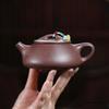 210ml Chinese Yixing Purple Clay Teapots Handmade Triangular Shape Tea Pot Beauty Tea Infuser Kettle Household Zisha Tea Set