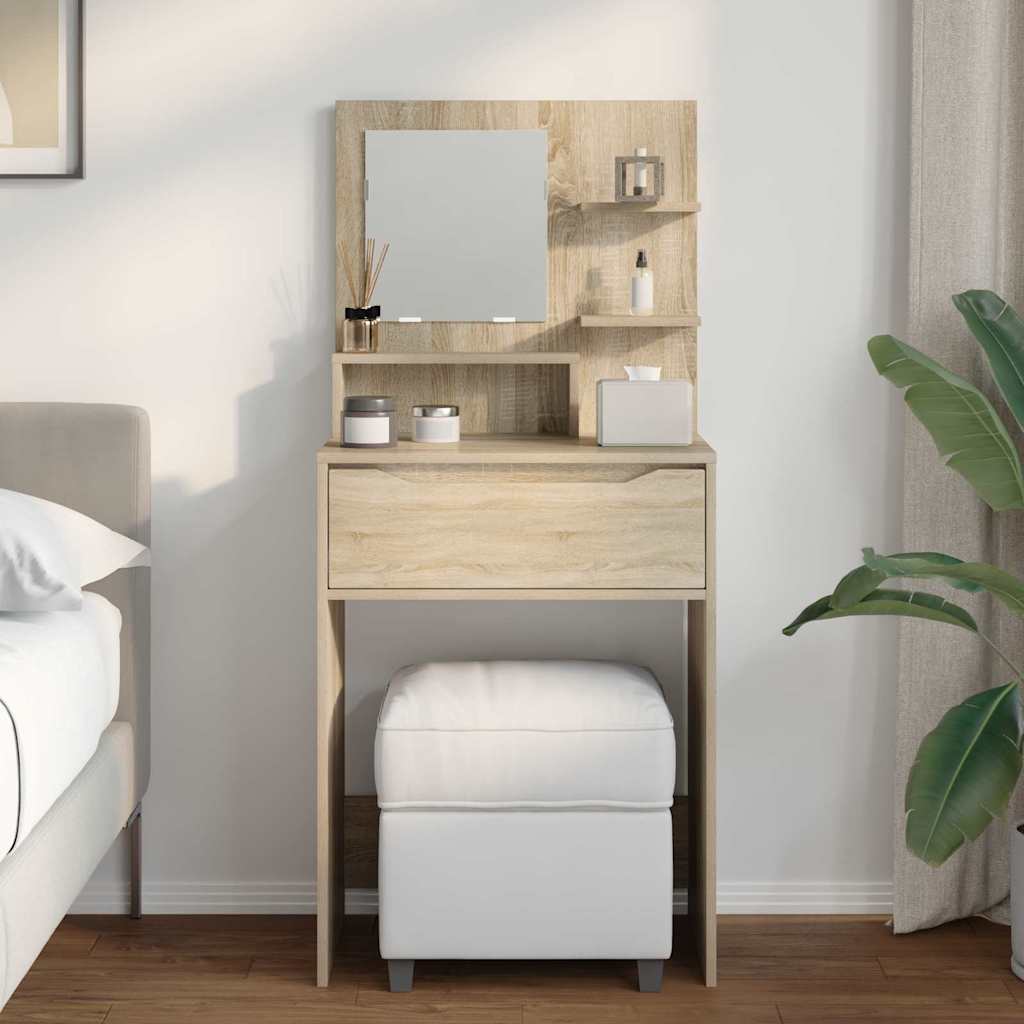 Bedroom Dressing Table Sonoma Oak 80 x 39.6 x 135 cm