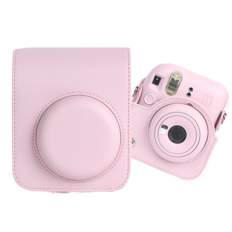 [Film Lab] Instax Mini 12 PU Leather Camera Case Soft Protective Case with Strap CAA14