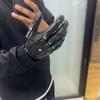 Guanti Esoscheletro Techwear Gotici Stampa 3D Incollaggio a Mano Guanti Meccanici Punk Armatura da Mano Indossabile Accessori Cosplay