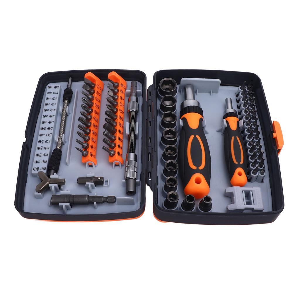 68 in 1 Ratchet Screwdriver Set CRV Steel Magnetic Screwdriver Bits and Sockets Set with Ratcheting