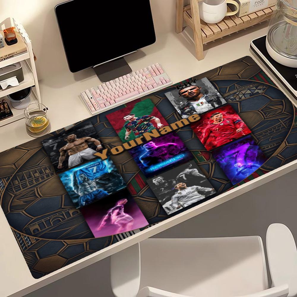 Cristiano Ronaldo Customize Your Name Mouse Pad Desk Mouse Pad Ultralong Desk Mat Nonslip Rubber Base Perfect Gift For Gamers