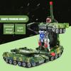 Electric Transforming Robot Car Toy with Music Light Automatic Obstacle Avoidance Deformation Tank