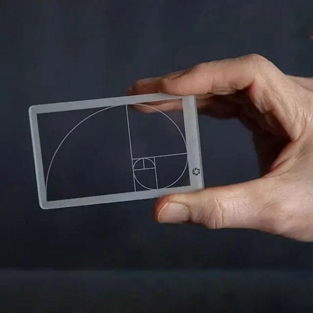 Transparent Viewfinder Ruler Triangle Fibonacci Viewer Kids Adults Golden Ratio Ruler  Art Tool