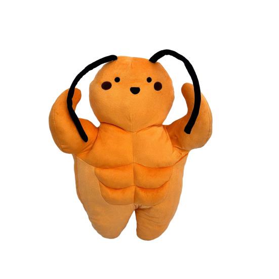 Plush Muscular Cockroach Toy Stuffed Cartoon Roach Plushie Simulation Animal Doll Pillow Home Living Room Bedroom Decoration Birthday M