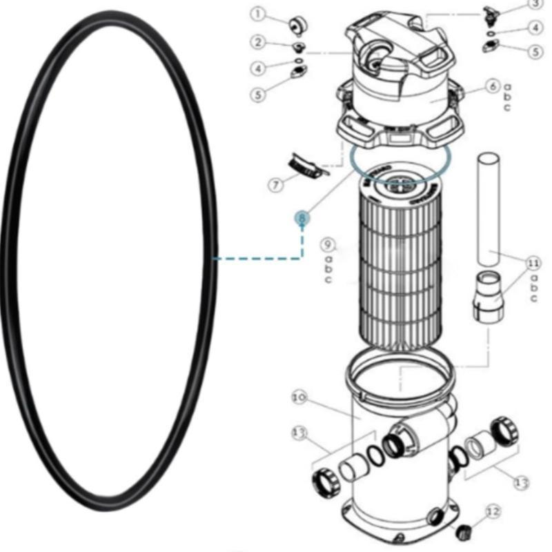 652F Portable Long Time Use O Rings Replacement Accessory with C751 C900 C1200 C17502 Pool Filters Systems