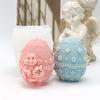 Easter Egg Rabbit Candle Mold DIY Silicone Mold Eggshell Bunny Shapes Easy Release Handmade Wax Candles Easter Decoration Gifts