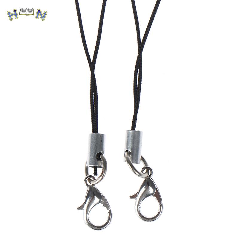 10pcs Nylon Wrist Strap Lanyard For Camera Cell Phone IPod USB Mp3 Mp4 Keychains Hooks Mobile Phone Strap Keyring Key Ring