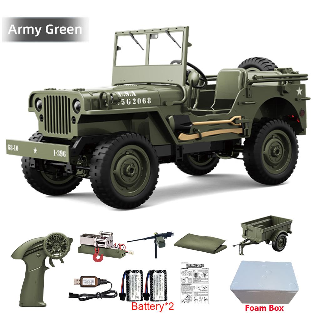 JJRC C8815 Auto RC 1/10 WILLYS 1941 4WD RTR RC Crawler Auto Telecomandata 2.4G Arrampicata Fuoristrada Camion RC Militare Giocattoli Regalo