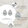 Bague Ringen 100% 925 Sterling Silver 1CT Water Drop Moissanite Stud Earrings For Women Platinum Plated Party Fine Jewelry Gift