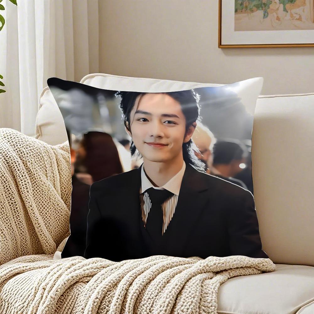 S-Sean Xiao Idol Fan Exclusive Cushion Cover Pillowcase Anti-Dustmite Living Room Sofa Decor Cushion Room