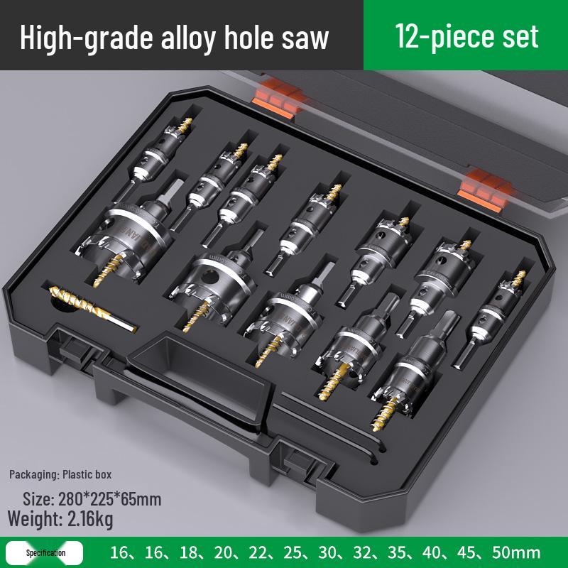 Stainless Steel Alloy Hole Saw for Woodworking & Metal Drilling