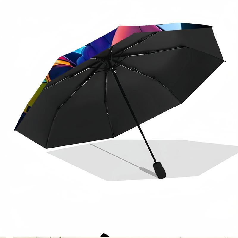 Parapluie à Ouverture/Fermeture Automatique Imprimé Chanteur, Parapluie Pliable Portable, pour les Trajets Extérieurs, les Voyages de Camping, Cadeau d'Anniversaire Idéal
