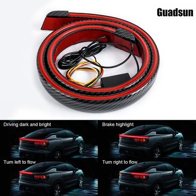 118/100CM LED Car Trunk Tail Brake Lights Flexible Universal Rear Additional Stop Lamp Turn DRL Daytime Running Light Signal Lam