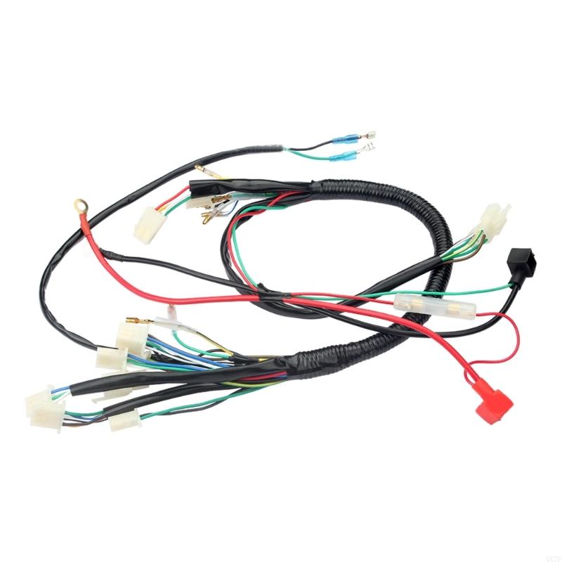 4X7F Full Electric Wiring Harness for 50cc 70cc 90cc 110cc 125cc Pit Dirt Bikes ATV