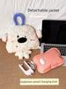 Hot Water Bottle 2025 New Model, Rechargeable, Explosion-Proof, Thickened, Cute Dog Plush, Water-Filled, Can Be Inserted Into Hands