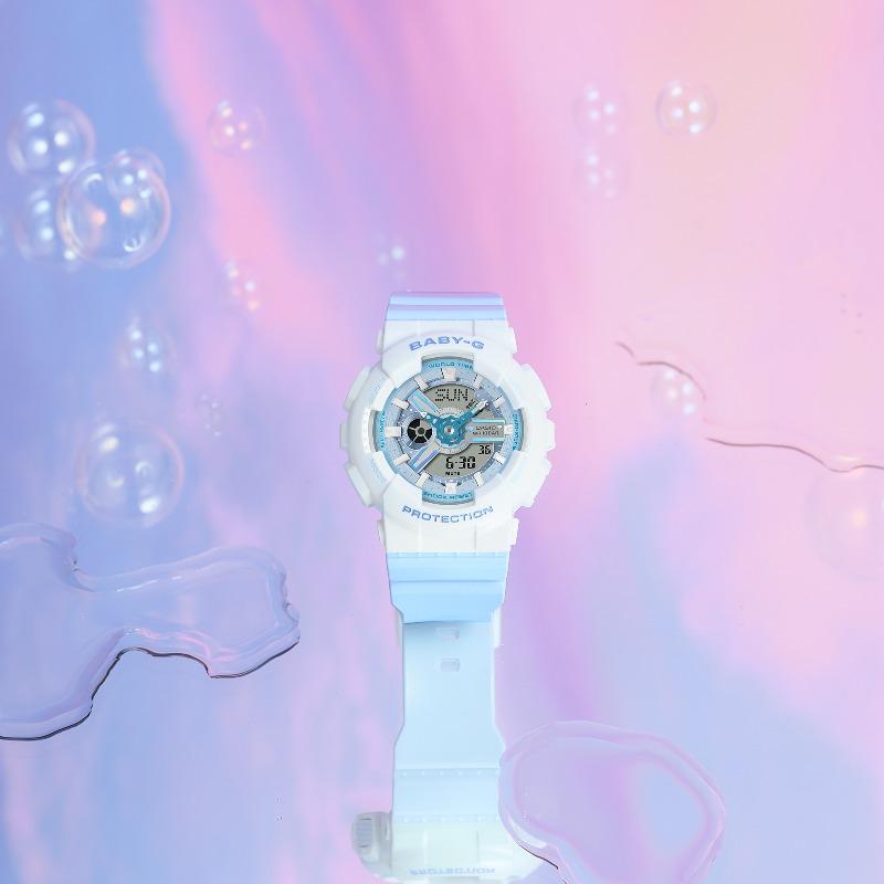 Casio Baby-G Women's Resin 100M Water Resistant Analog Shock Resistant Quartz Watch BA-110PD-2A