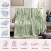 Vintage Sage Green Floral Ditsy Flannel Blanket Warm Soft Halloween Christmas Couch Warm Cozy Decorative Decor for All Season