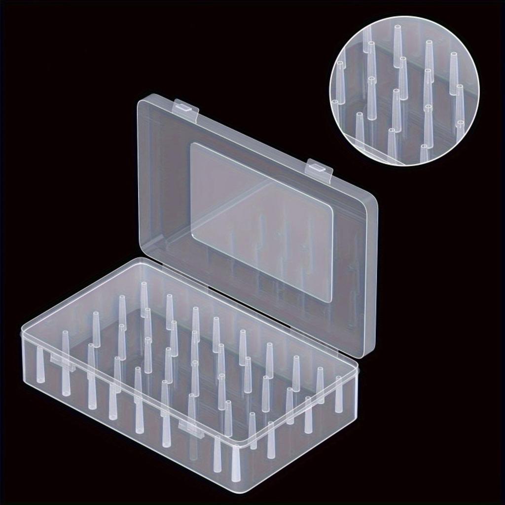 Sewing Thread Box 42 Pieces Spools Bobbin Carrying Case Container Holder Craft Spool Organizing Case Sewing Storage