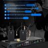 Wireless Diversity Microphone Set: Dual Ear-Mic & Quad Lavalier for Professional Stage Use, Free Shipping
