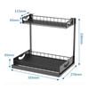 ZISIZ Double-Layer Under-Sink Pull-Out Storage Rack