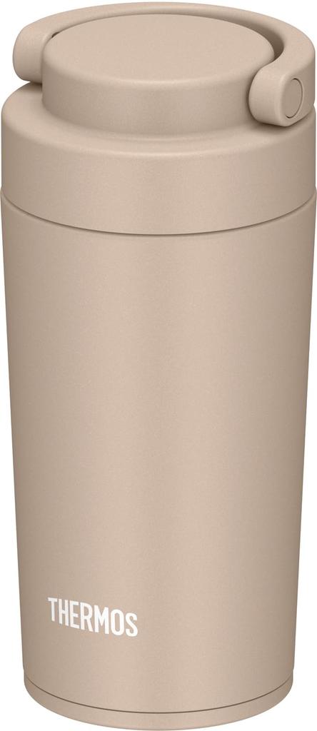 Dishwasher-safe Thermos Vacuum Insulated Portable Tumbler with Carry Handle, 320ml, Cafe Latte, JOV-320 CL