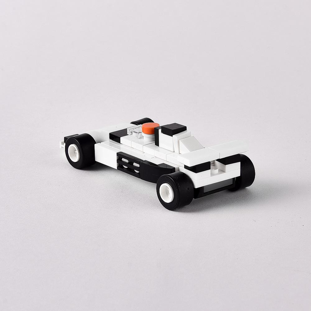 Domestic Small Particle Building Block Small Mini F1 Formula Racing Model Assembly Toy Compatible