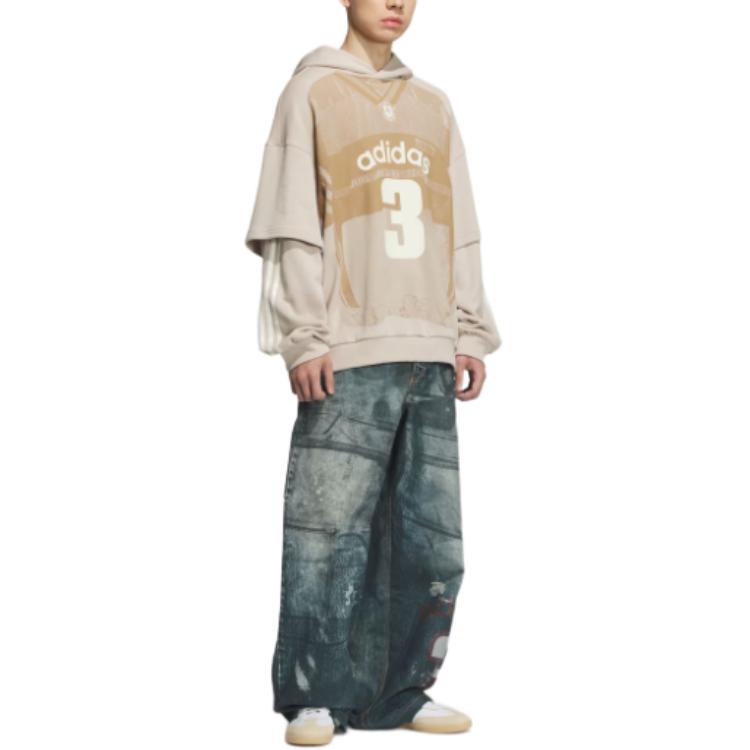 Adidas Originals FW25 Team Hoodie Fashion Versatile Sweatshirt Men Hoodies KC2608