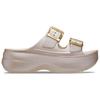Crocs Classic Cloud Comfort Metal Buckle Slide Sandals Women Sandals Beige Gold 215552-2TC