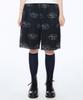 WEBHOUSE [Web House X Ch2P] Cat Mesh Shorts - Black/White