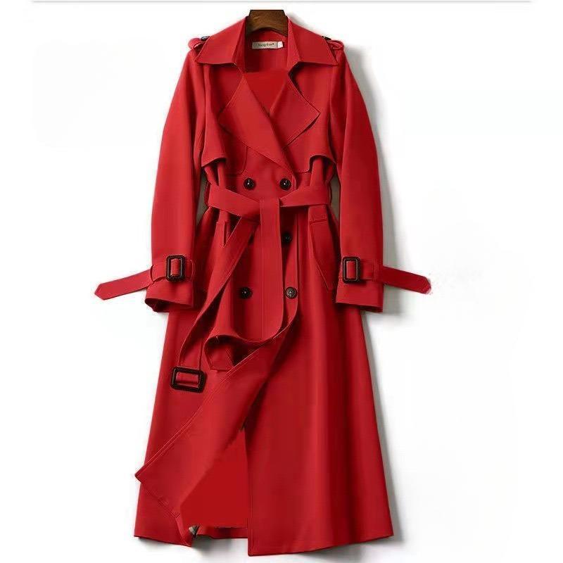 Eleganti giacche da donna britanniche alla moda autunno inverno Widebreaker Streetwear Midi cappotti casual da ufficio donna bottoni slim chic cappotto