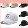 Embroidery Letter C Baseball Cap Adjustable Breathable Outdoor Sun Protection