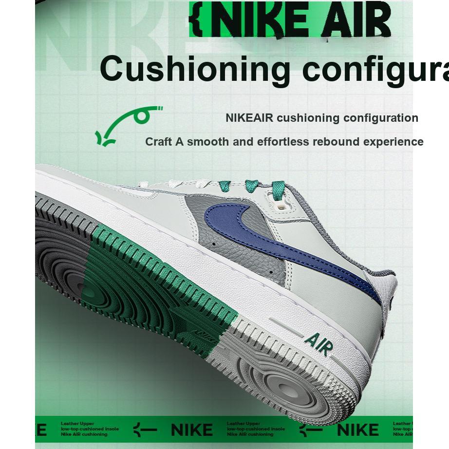 Nike Air Force 1 LV8 GS Remix - Světle zelené Dětské tenisky Stříbrná Světle stříbrná Bílá FB9035-001