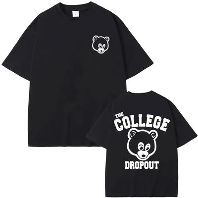 Bestes Berühmtes Kanye West The College Dropout T-Shirt Herren Damen Print Baumwoll-T-Shirt Kurzarm T-Shirt Sommer Übergroße T-Shirts Tops