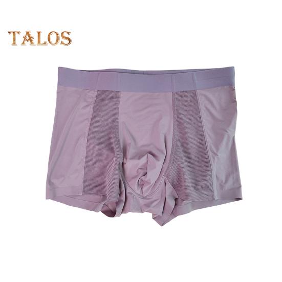 Men Boxer Underwear Mid-rise Elastic Waistband U-Convex Shorts Briefs Solid Color U-Convex Breathable Fabric Panties