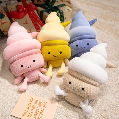 Bambola Gelato Simulato Cartone Animato Cuscino Gelato Peluche Giocattolo Cono Gelato Regalo per Bambini Ornamento Bambola