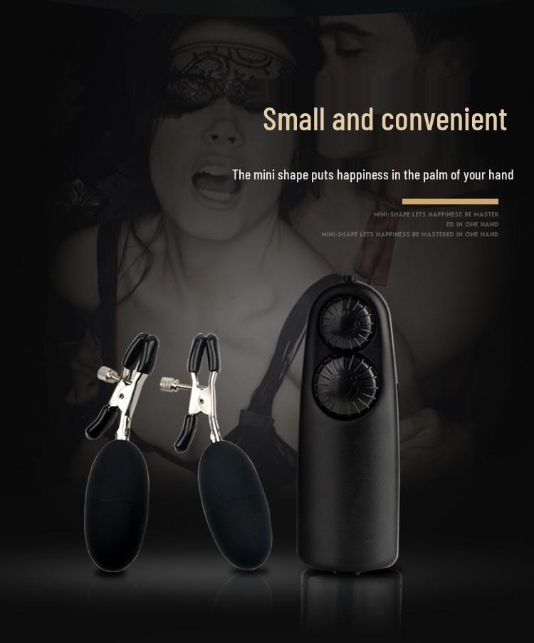 Erotic Nipple and Vaginal Vibrating Clamps - Couples' Intimate Fun and Training Toy