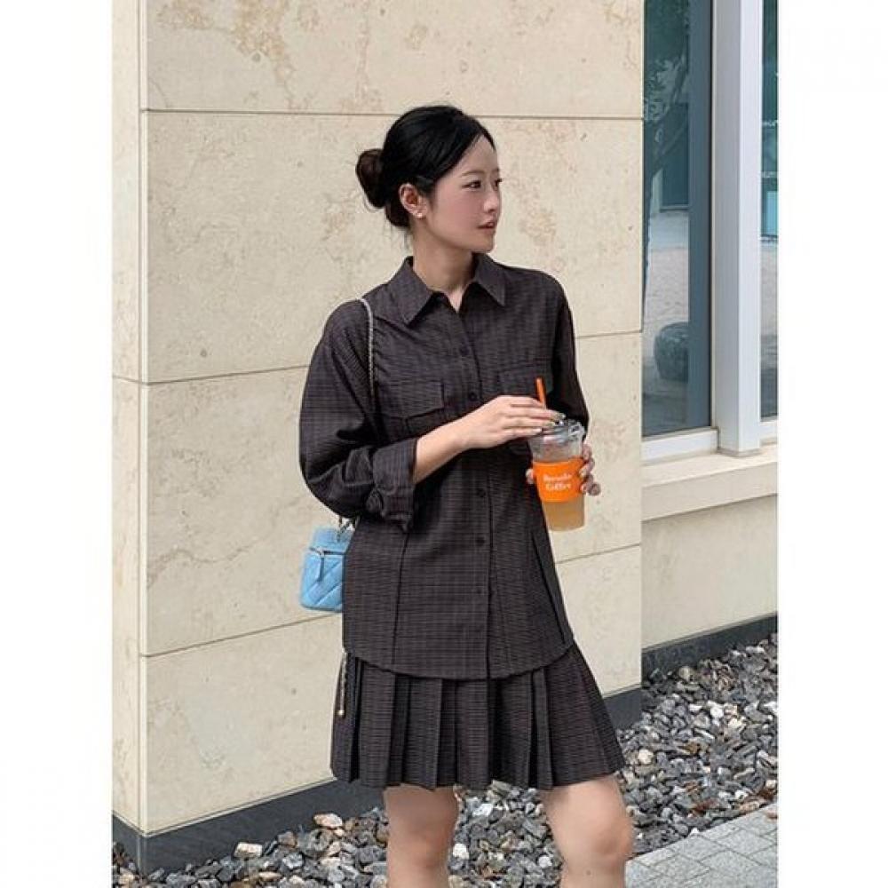 

Cc Collect Check Mini Pleats Skirt C253msd002 KG/66