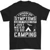 Symptome Ich Muss Einfach Zelten Gehen Lustiges T-Shirt Herren 100% Baumwolle
