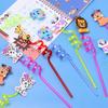 Straws 10pcs Plastic Cartoon Animals for Family Gatherings Pool Parties