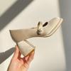 Fashion Women's Chunky Single Shoes Spring New Square Head Shallow Mouth Non-sleep Anti-slip Wear High Heel Mary Jane Shoes