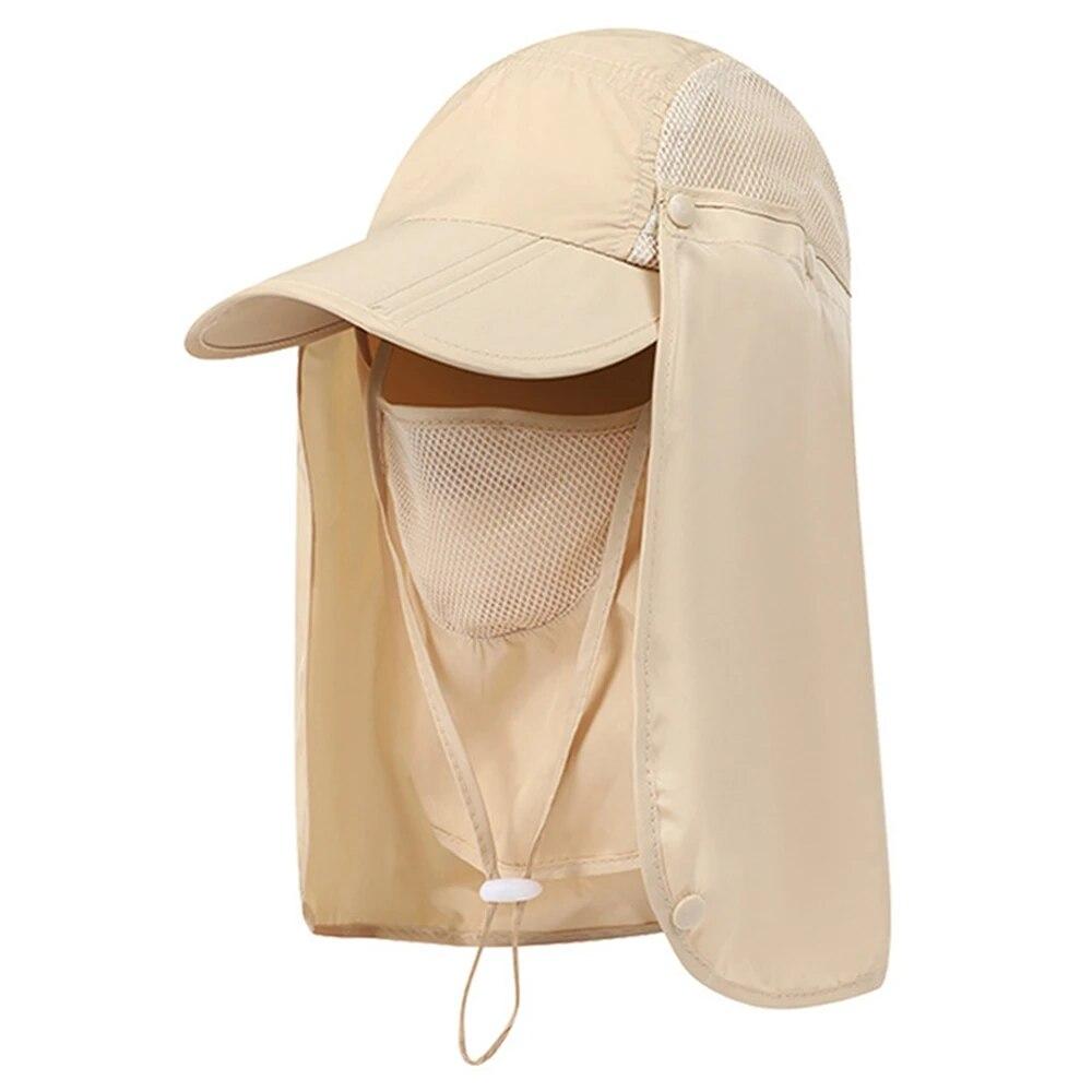 Sun Hat with Neck Flap Outdoor Hiking Camping Gardening  Wide Brim