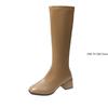 Fashion 2025 Women's Shoes Winter Soft Leather Long Boots Woman Shoes Slim Woman High Boots Fashion Women Knee-High Boots High Heel
