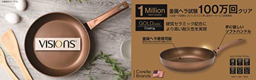 PEARL METAL VISIONS GOLD Coating IH Compatible Egg Pan, Tamagoyaki (Omelette Pan), 13 X 18 Cm, CP-8816