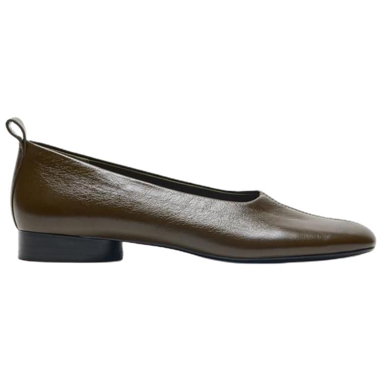Zara Fashionable Comfortable Casual Flats Women Flats Khaki-Green 1541510032