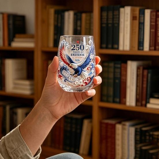 Bicchiere in Vetro DYS, Forma a Uovo Trasparente Cristallo Senza Piombo Smalto Dipinto Bordo Dorato Tumbler da Bevuta Vintage, Vetro di Grande Capacità per Bar di Casa Ufficio