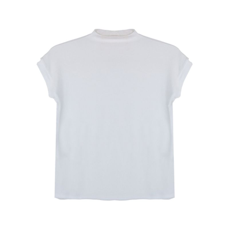 Silm Slim Looking Black Inner Top T-shirt with Short Sleeves