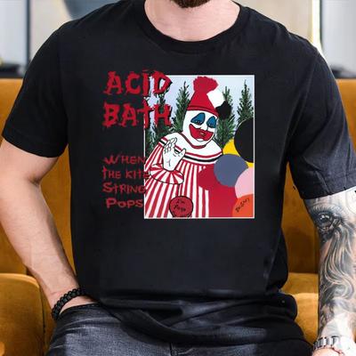 Acid Bath Printed Tshirt Psychic TV Coil Sludge Metal Tshirt Mens Summer Loose Cotton Casual Tshirt Short Sleeve